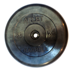MB Barbell ATLET 25 кг из каталога дисков для штанги с посадочным диаметром 30 мм.  в Краснодаре по цене 8630 ₽