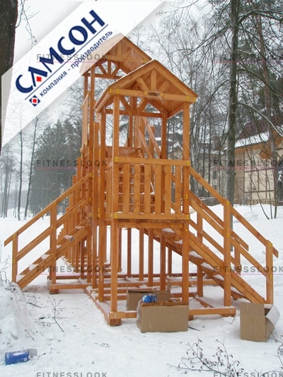 Самсон Зима из каталога зимних деревянных горок в Краснодаре по цене 471400 ₽