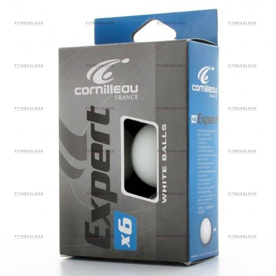 Cornilleau Expert 6 шт 40 мм (белый) из каталога мячей для настольного тенниса в Краснодаре по цене 500 ₽