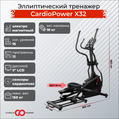 Эллиптический тренажер CardioPower X32 в Краснодаре по цене 64900 ₽