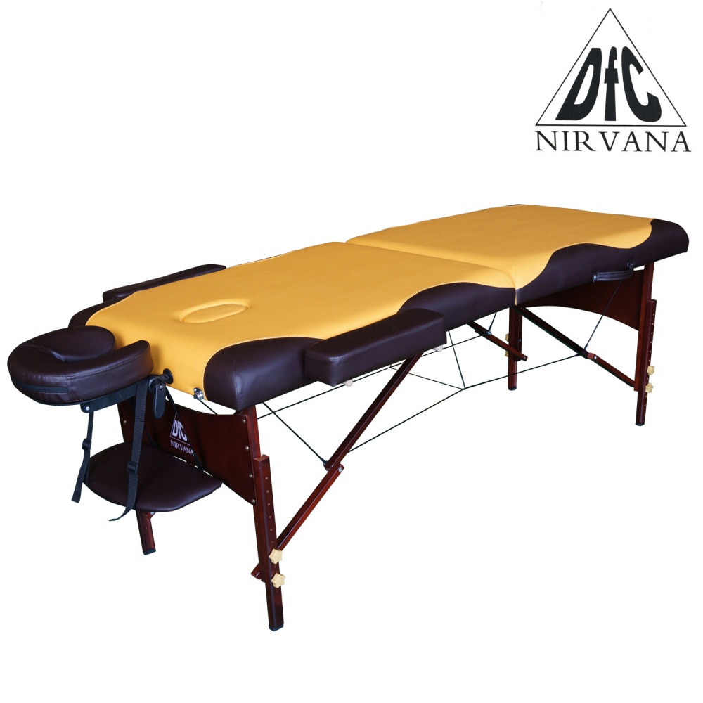 Nirvana Relax (горчичный/коричневый) в Краснодаре по цене 18990 ₽ в категории массажные столы DFC