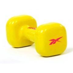 REEBOK виниловая 3 кг.  Dumbbell Yellow RAWT-11053YL из каталога гантелей для фитнеса в Краснодаре по цене 1530 ₽