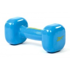 REEBOK виниловая 4 кг. Dumbbell  Cyan RAWT-11054CY из каталога гантелей для фитнеса в Краснодаре по цене 1960 ₽