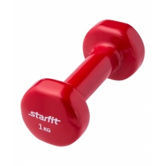 StarFit виниловая, 1 кг. красная из каталога гантелей для фитнеса в Краснодаре по цене 600 ₽