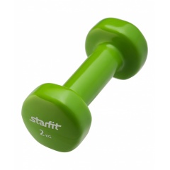 StarFit виниловая 2 кг, зеленая из каталога гантелей для фитнеса в Краснодаре по цене 1190 ₽