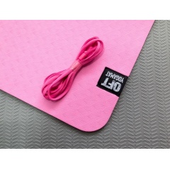 6 мм двухслойный розовый FT-YGM6-2LT-PINK-BK в Краснодаре по цене 1620 ₽ в категории коврики для йоги и фитнеса Original FitTools