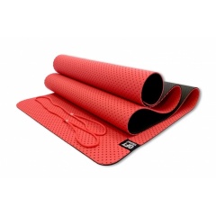 6 мм двухслойный перфорированный красный FT-YGM6-3DT-RED в Краснодаре по цене 1870 ₽ в категории коврики для йоги и фитнеса Original FitTools