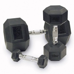 Body Solid гексагональная 45 кг. SDRK45 из каталога обрезиненных гантелей в Краснодаре по цене 21720 ₽